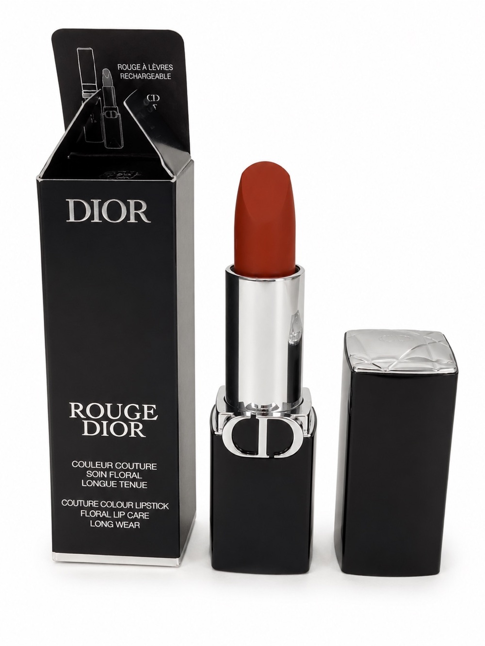 Dior Rouge Dior Lipstick — Warm Brick Red